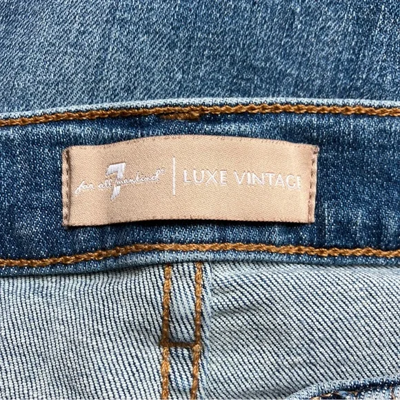 7 For All Mankind Luxe Vintage The Ankle Skinny Denim Jeans size 27 - Picture 9 of 9